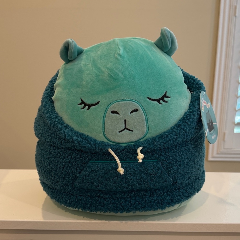 NWT 12” Nastia the Capybara with Sherpa Hoodie Squishmallow